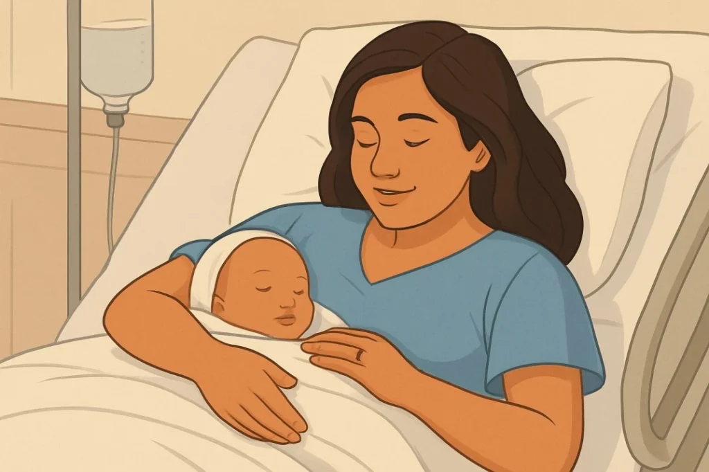 mother with her baby