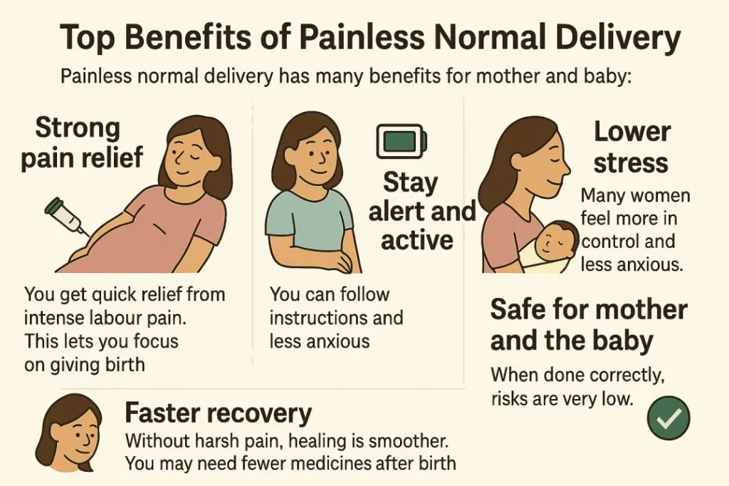 Benefits of Painless Normal Delivery