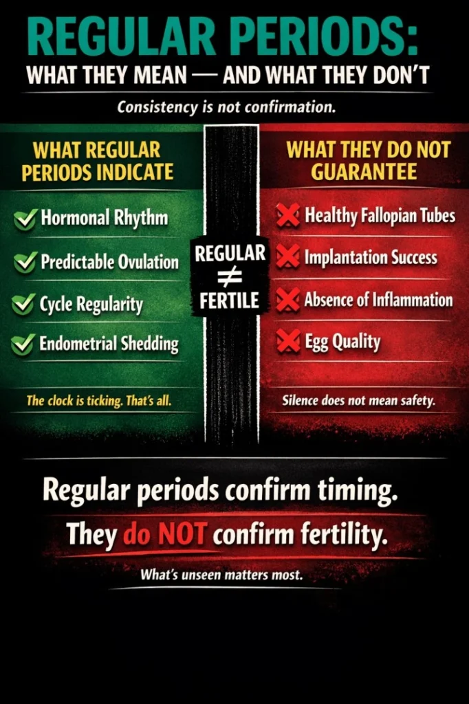 regular periods but not getting pregnant